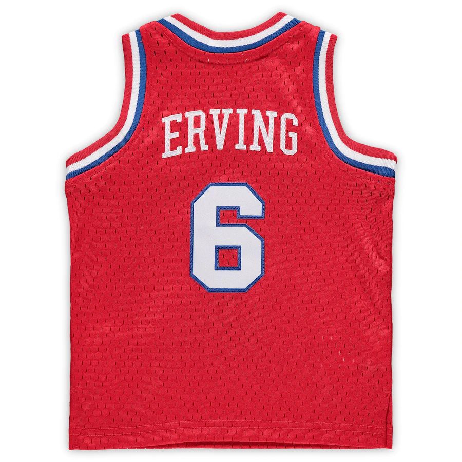 PH.76ers #6 Julius Erving Mitchell & Ness Infant 1982-83 Hardwood Classics Retired Player Jersey  Red Stitched American Basketball Jersey UNEC