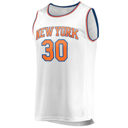 NY.Knicks #30 Julius Randle Fanatics Branded 2020-21 Fast Break Replica Player Jersey Association Edition White Stitched American Basketball Jersey UNEC
