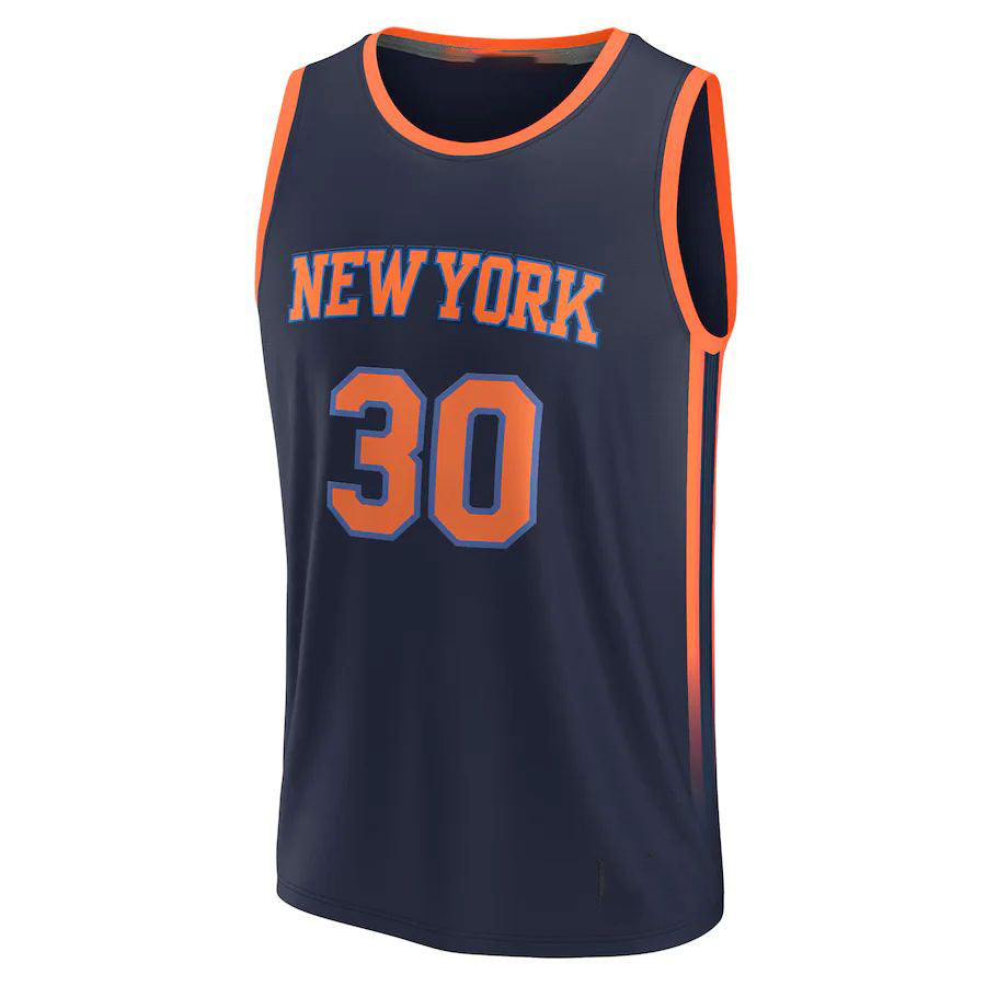 NY.Knicks #30 Julius Randle Fanatics Branded 2022-23 Fast Break Replica Jersey Statement Edition Navy Stitched American Basketball Jersey UNEC