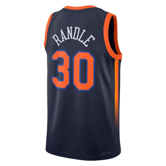 NY.Knicks #30 Julius Randle Jordan Brand 2022-23 Statement Edition Swingman Jersey Navy Stitched American Basketball Jersey UNEC