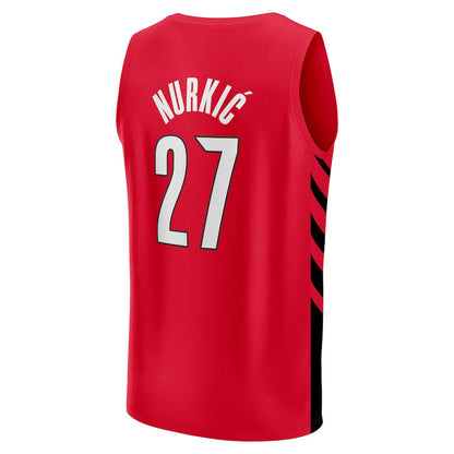 P.Trail Blazers #27 Jusuf Nurkic Fanatics Branded 2022-23 Fast Break Jersey Red Statement Edition Stitched American Basketball Jersey UNEC