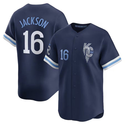 Kansas City Royals #16 Bo Jackson City Connect Retired Player Jersey - Navy Stitched Baseball Jersey