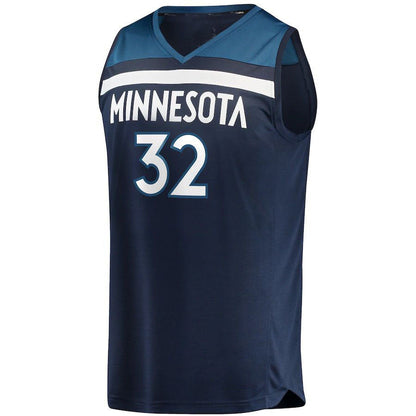 M.Timberwolves #32 Karl-Anthony Towns Fanatics Branded Fast Break Replica Player Jersey Icon Edition Navy Stitched American Basketball Jersey UNEC