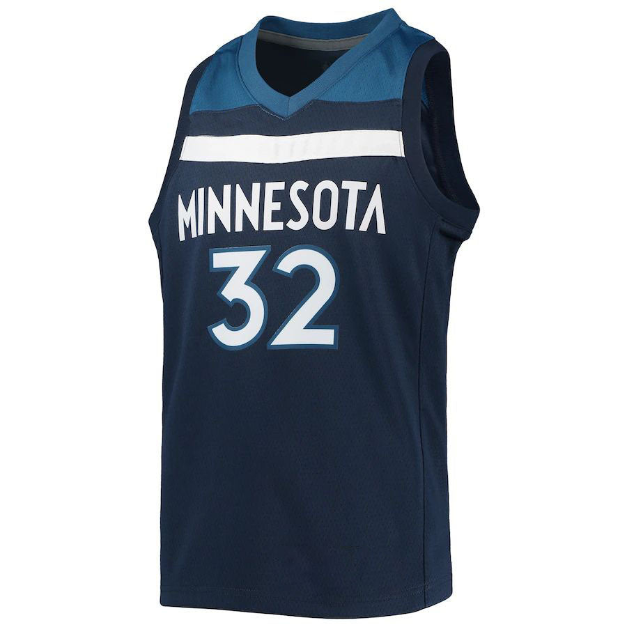 M.Timberwolves #32 Karl-Anthony Towns 2021-22 Diamond Swingman Jersey Navy Stitched American Basketball Jersey UNEC