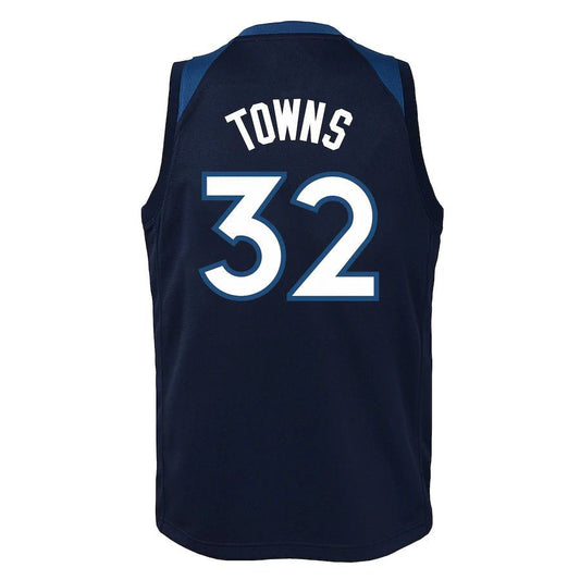 M.Timberwolves #32 Karl-Anthony Towns Swingman Jersey Icon Edition Navy Stitched American Basketball Jersey UNEC