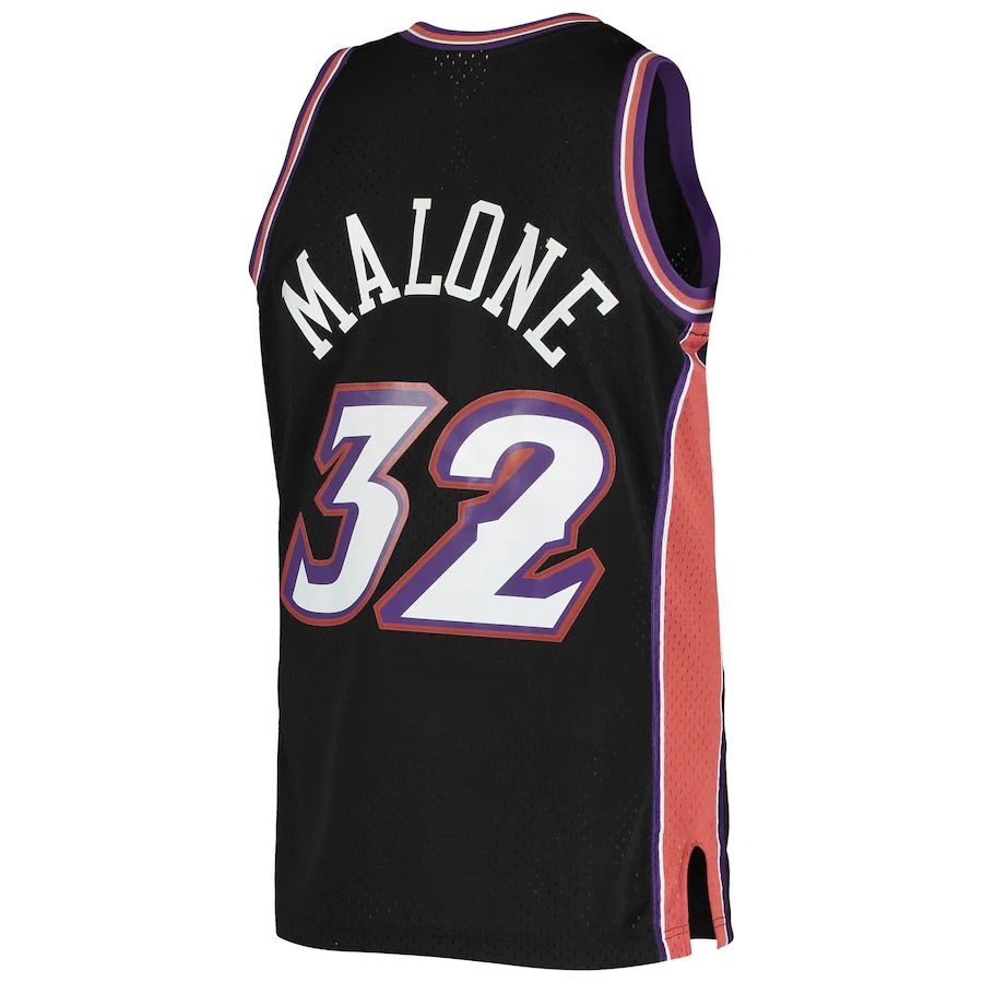 U.Jazz #32 Karl Malone Mitchell & Ness 1998-99 Hardwood Classics Swingman Jersey Black Stitched American Basketball Jersey UNEC