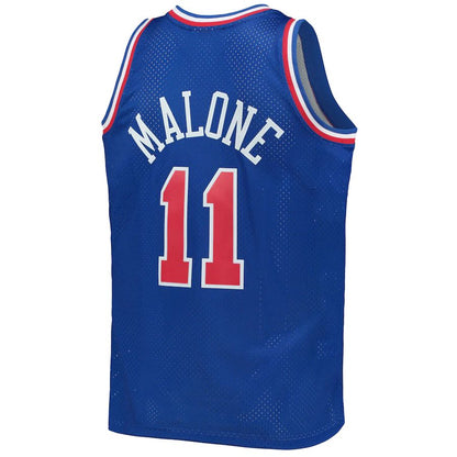 W.Conference #11 Karl Malone Mitchell & Ness Hardwood Classics 1992 All-Star Game Swingman Jersey  Royal Stitched American Basketball Jersey UNEC