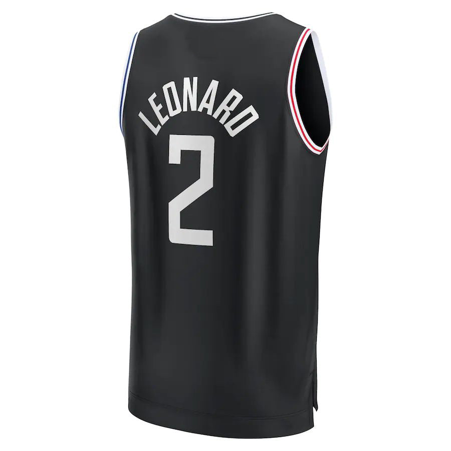 LA.Clippers #2 Kawhi Leonard Fanatics Branded 2022-23 Fastbreak Jersey Black Stitched American Basketball Jersey UNEC