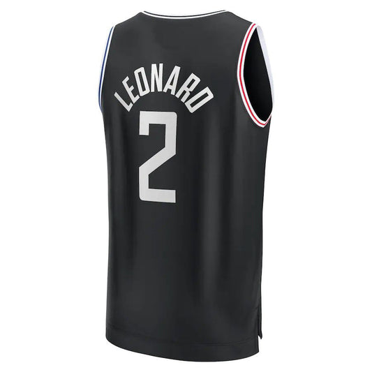 LA.Clippers #2 Kawhi Leonard Fanatics Branded 2022-23 Fastbreak Jersey Black Stitched American Basketball Jersey UNEC