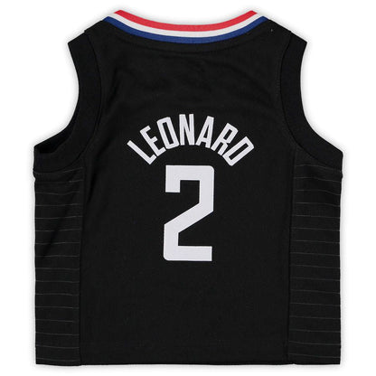 LA.Clippers #2 Kawhi Leonard Jordan Brand Infant 2020-21 Jersey Black Statement Edition Stitched American Basketball Jersey UNEC