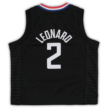 LA.Clippers #2 Kawhi Leonard Jordan Brand Toddler 2020-21 Jersey Black Statement Edition Stitched American Basketball Jersey UNEC