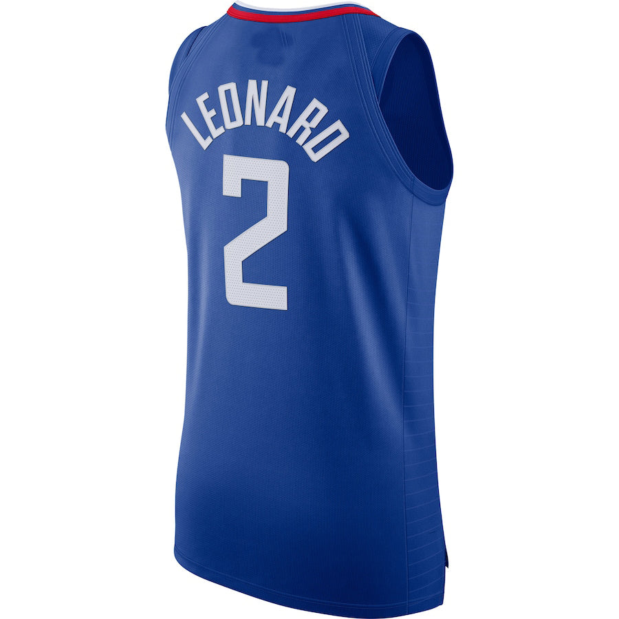 LA.Clippers #2 Kawhi Leonard 2020-21 Authentic Jersey  Icon Edition Royal Stitched American Basketball Jersey UNEC