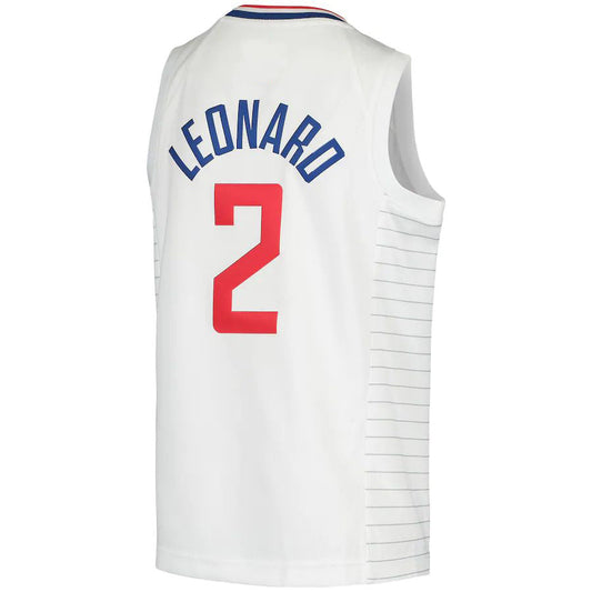 LA.Clippers #2 Kawhi Leonard 2020-21 Swingman Jersey Association Edition White Stitched American Basketball Jersey UNEC