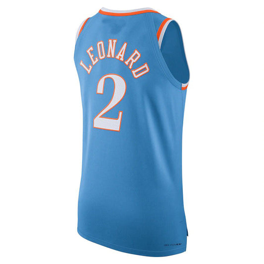 LA.Clippers #2 Kawhi Leonard 2021-22 Authentic Player Jersey City Edition Light Blue Stitched American Basketball Jersey UNEC