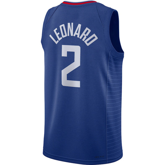 LA.Clippers #2 Kawhi Leonard 2021-22 Diamond Swingman Jersey Icon Edition Royal Stitched American Basketball Jersey UNEC
