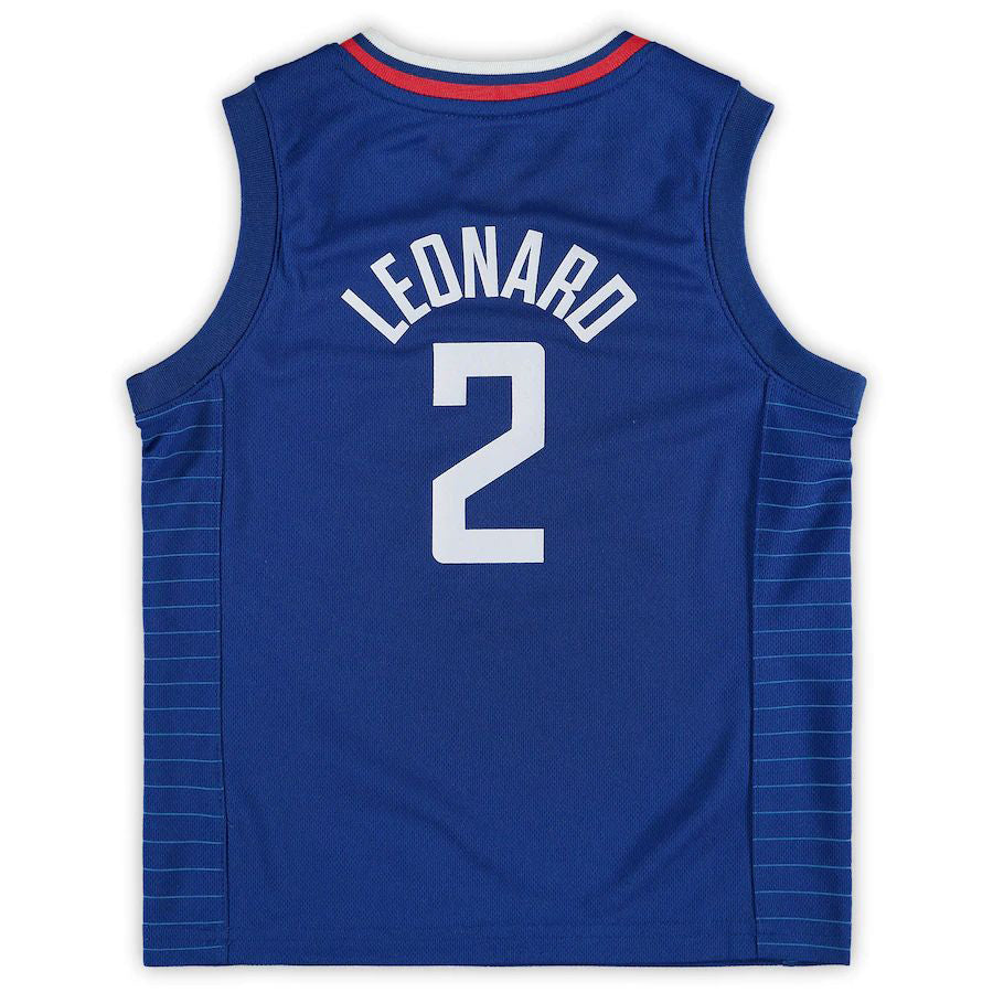 LA.Clippers #2 Kawhi Leonard Preschool 2019-20 Player Jersey Icon Edition Royal Stitched American Basketball Jersey UNEC
