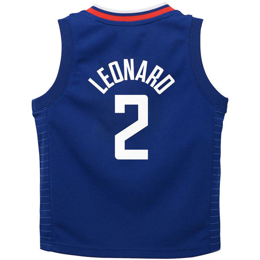 LA.Clippers #2 Kawhi Leonard Toddler 2020-21 Replica Jersey Icon Edition Royal Stitched American Basketball Jersey UNEC