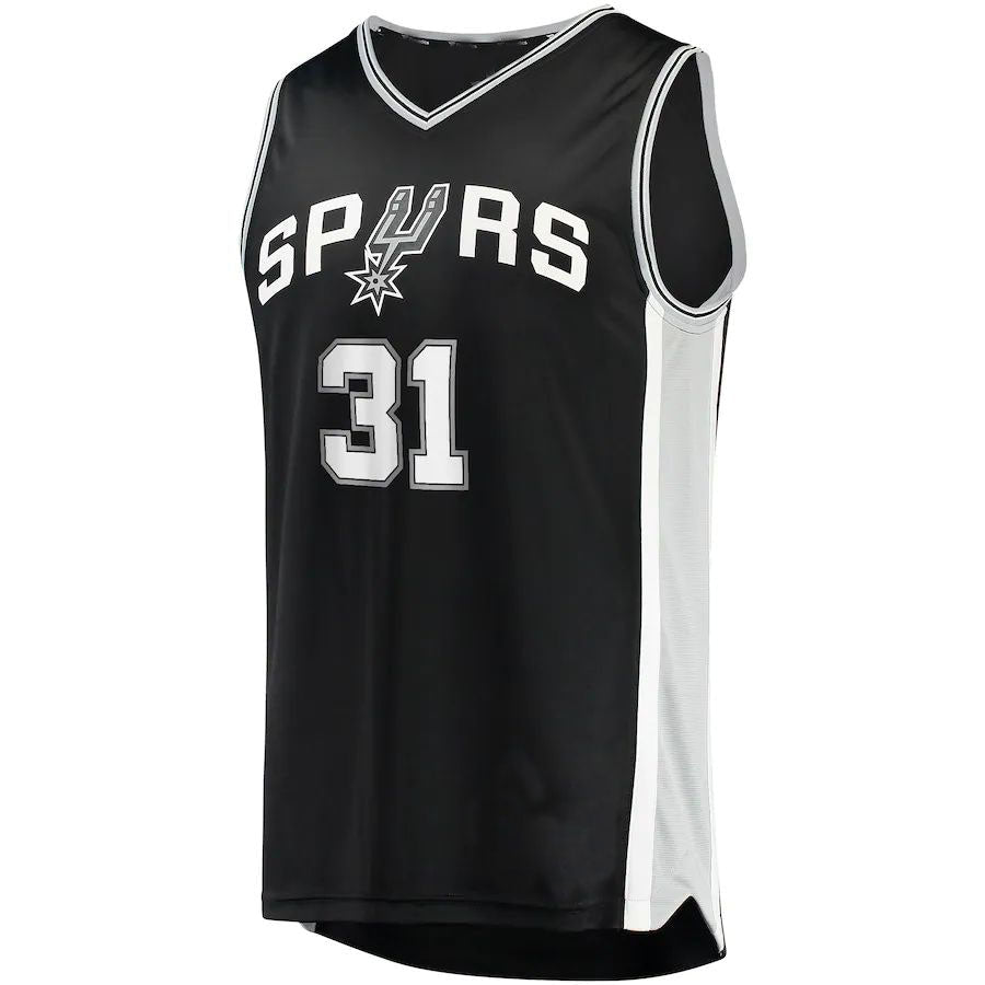 S.Antonio Spurs #31 Keita Bates-Diop Fanatics Branded 2021-22 Fast Break Replica Jersey Icon Edition Black Stitched American Basketball Jersey UNEC