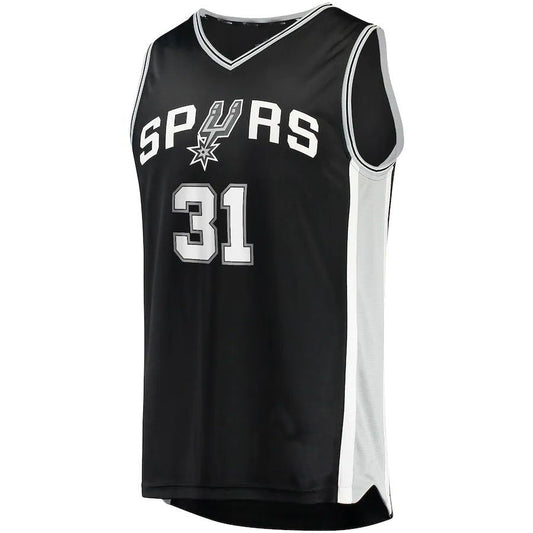 S.Antonio Spurs #31 Keita Bates-Diop Fanatics Branded 2021-22 Fast Break Replica Jersey Icon Edition Black Stitched American Basketball Jersey UNEC