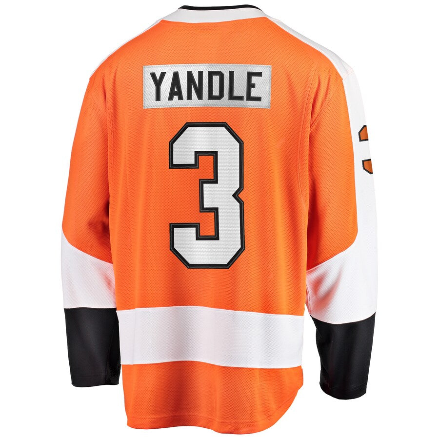 P.Flyers #3 Keith Yandle Fanatics Branded Home Breakaway Player Jersey Orange Stitched American Hockey Jersey UNEC