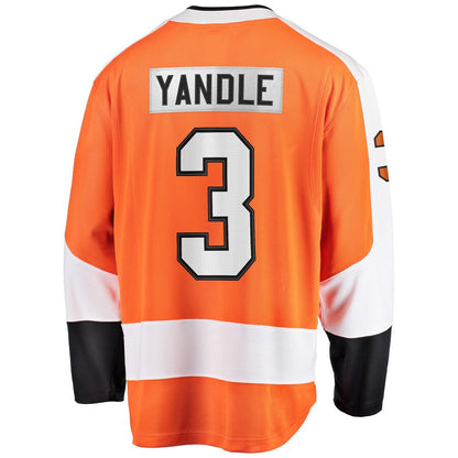 P.Flyers #3 Keith Yandle Fanatics Branded Home Breakaway Player Jersey Orange Stitched American Hockey Jersey UNEC