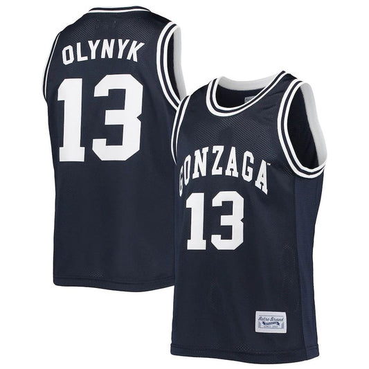 Gonzaga Bulldogs #13 Kelly Olynyk Original Retro Brand Alumni Commemorative Classic Basketball Jersey Stitched American College Jerseys
