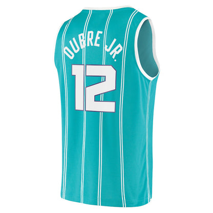 C.Hornets #12 Kelly Oubre Jr. Fanatics Branded 2021-22 Fast Break Replica Jersey Icon Edition Teal Stitched American Basketball Jersey UNEC
