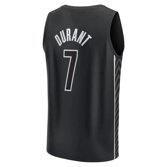 B.Nets #7 Kevin Durant Fanatics Branded 2022-23 Fast Break Player Jersey Black Statement Edition Stitched American Basketball Jersey UNEC