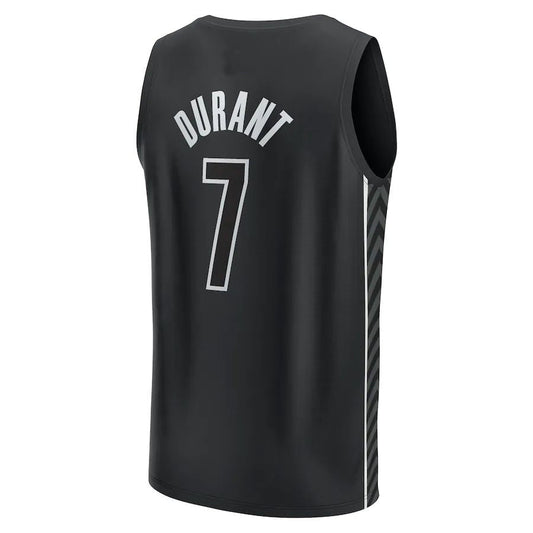 B.Nets #7 Kevin Durant Fanatics Branded 2022-23 Fast Break Player Jersey Black Statement Edition Stitched American Basketball Jersey UNEC