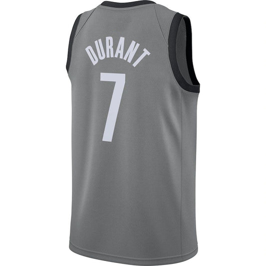 B.Nets #7 Kevin Durant Jordan Brand 2020-21 Swingman Jersey Statement Edition Gray Stitched American Basketball Jersey UNEC