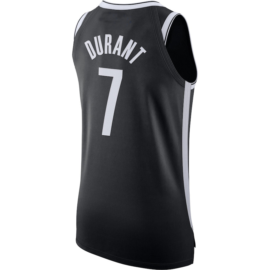 B.Nets #7 Kevin Durant 2020-21 Authentic Jersey Icon Edition Black Stitched American Basketball Jersey UNEC