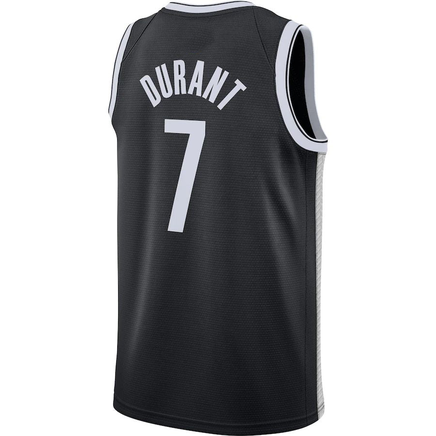 B.Nets #7 Kevin Durant 2020-21 Swingman Jersey Black Icon Edition Stitched American Basketball Jersey UNEC