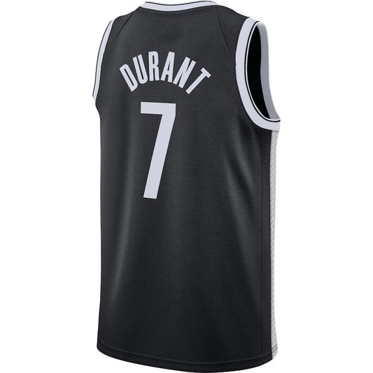 B.Nets #7 Kevin Durant 2020-21 Swingman Jersey Black Icon Edition Stitched American Basketball Jersey UNEC