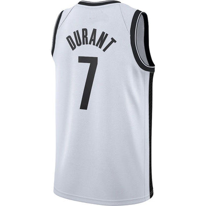 B.Nets #7 Kevin Durant 2020-21 Swingman Jersey White Association Edition Stitched American Basketball Jersey UNEC