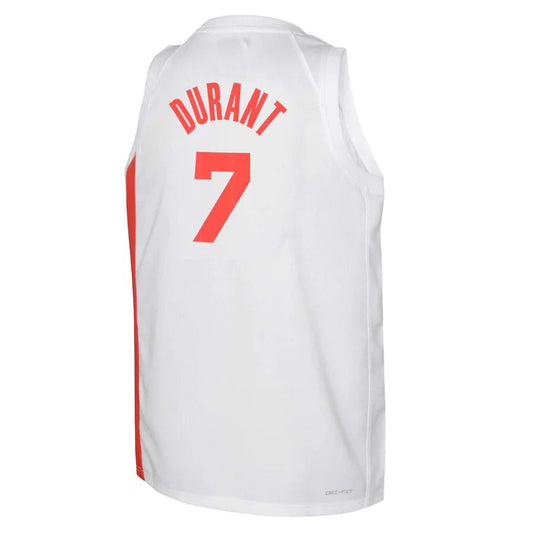 B.Nets #7 Kevin Durant 2022-23 Swingman Jersey White  Classic Edition Stitched American Basketball Jersey UNEC