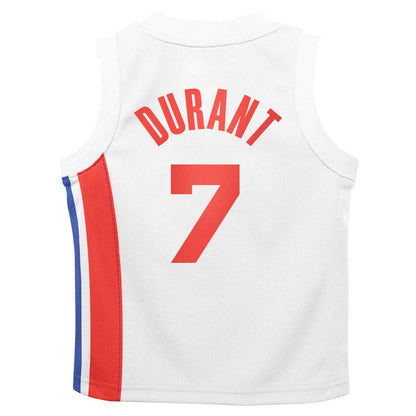B.Nets #7 Kevin Durant Preschool 2022-23 Swingman Jersey White Classic Edition Stitched American Basketball Jersey UNEC