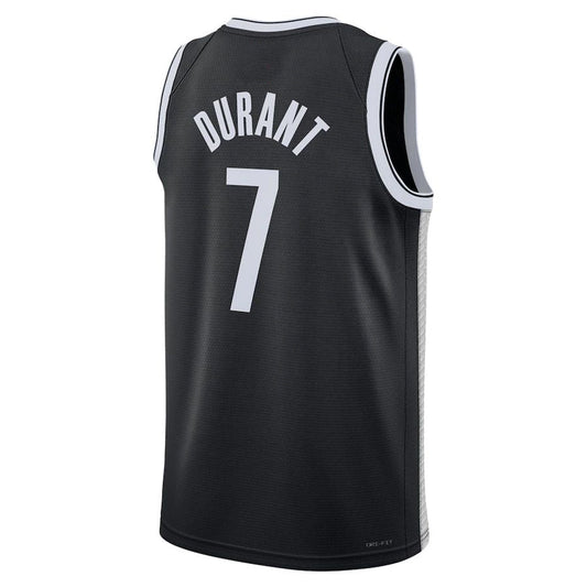 B.Nets #7 Kevin Durant Unisex 2022-23 Swingman Jersey Icon Edition Black Stitched American Basketball Jersey UNEC