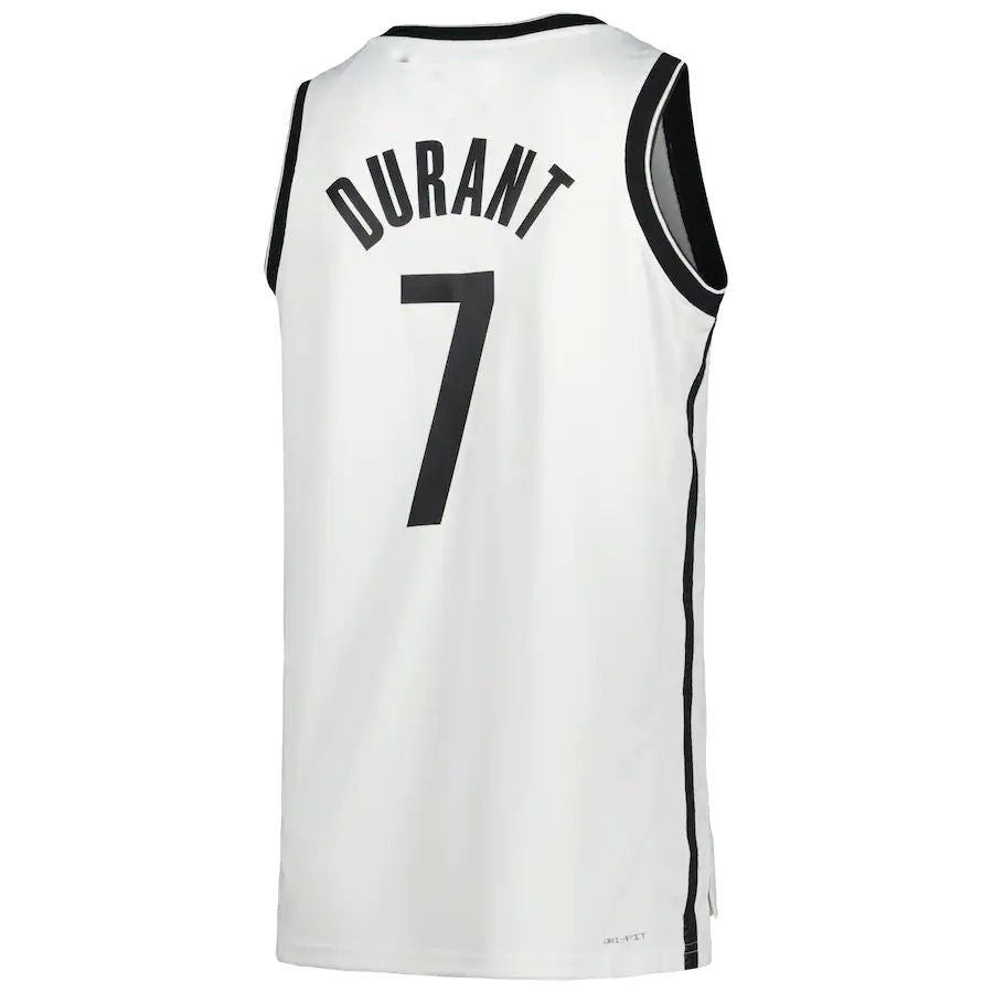B.Nets #7 Kevin Durant Unisex 2022-23 Swingman Jersey White Association Edition Stitched American Basketball Jersey UNEC