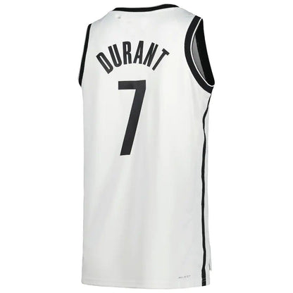 B.Nets #7 Kevin Durant Unisex 2022-23 Swingman Jersey White Association Edition Stitched American Basketball Jersey UNEC