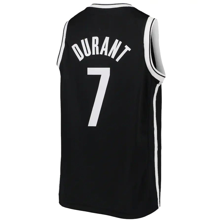B.Nets #7 Kevin Durant Swingman Jersey Icon Edition Black Stitched American Basketball Jersey UNEC