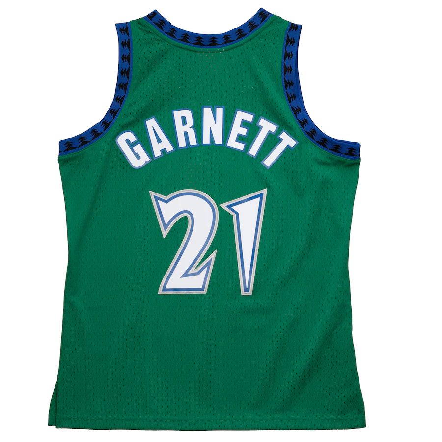 M.Timberwolves #21 Kevin Garnett Mitchell & Ness 1997-98 Hardwood Classics Reload 2.0 Swingman Jersey Green Stitched American Basketball Jersey UNEC