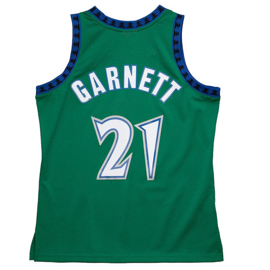 M.Timberwolves #21 Kevin Garnett Mitchell & Ness 1997-98 Hardwood Classics Reload 2.0 Swingman Jersey Green Stitched American Basketball Jersey UNEC