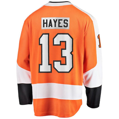 P.Flyers #13 Kevin Hayes Fanatics Branded Home Premier Breakaway Player Jersey Orange Stitched American Hockey Jersey UNEC