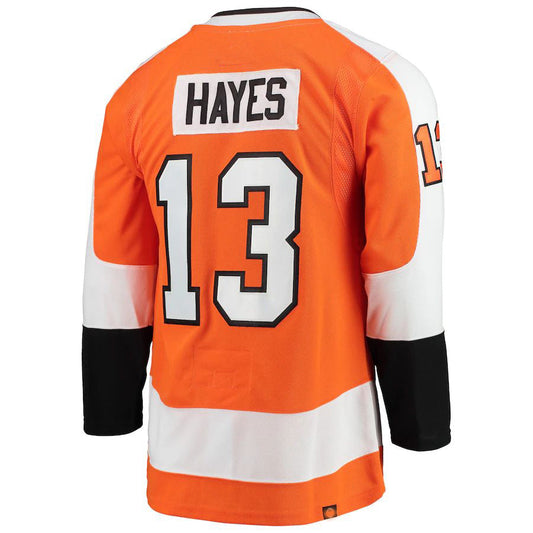 P.Flyers #13 Kevin Hayes Home Primegreen Authentic Pro Player Jersey Orange Stitched American Hockey Jersey UNEC