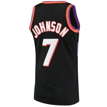 P.Suns #7 Kevin Johnson Mitchell & Ness 1996-97 Hardwood Classics Swingman Jersey Black Stitched American Basketball Jersey UNEC