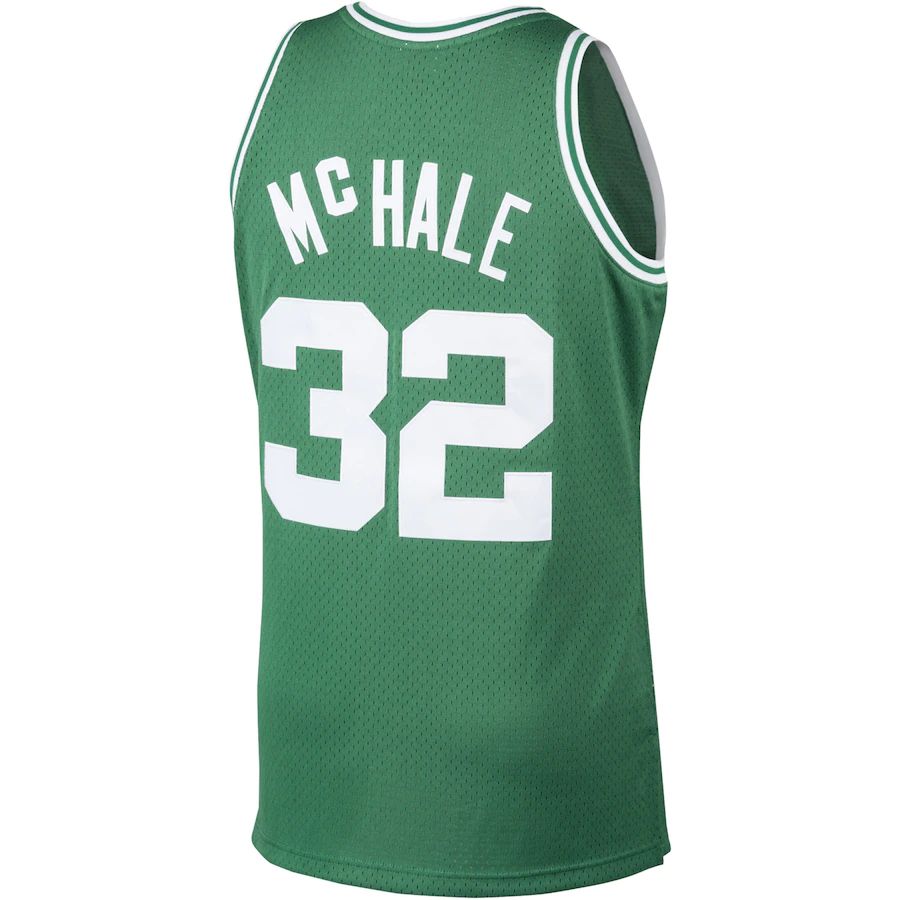 B.Celtics #32 Kevin McHale Mitchell & Ness 1985-86 Hardwood Classics Swingman Player Jersey Kelly Green Stitched American Basketball Jersey UNEC