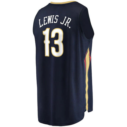 NO.Pelicans #13 Kira Lewis Jr. Fanatics Branded  2020  Draft First Round Pick Fast Break Replica Jersey  Navy Stitched American Basketball Jersey UNEC