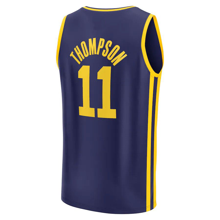 G.State Warriors #11 Klay Thompson Fanatics Branded 2022-23 Fast Break Replica Player Jersey Statement Edition Navy Stitched American Basketball Jersey UNEC