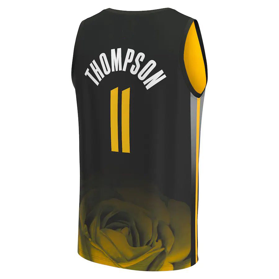 G.State Warriors #11 Klay Thompson Fanatics Branded 2022-23 Fastbreak Jersey City Edition Black Stitched American Basketball Jersey UNEC