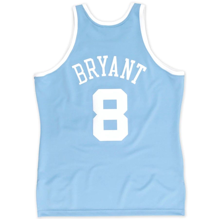 LA.Lakers #8 Kobe Bryant Mitchell & Ness 2004-2005 Authentic Jersey Light Blue Stitched American Basketball Jersey UNEC